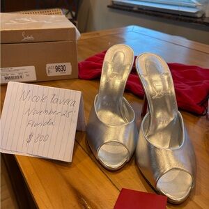 Silver Christian Louboutin Women's Heels